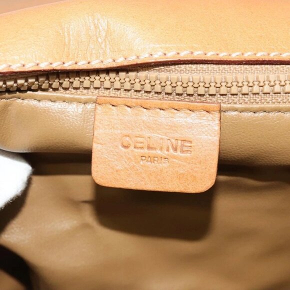 CELINE Macadam Canvas Shoulder Bag PVC Leather Brown Gold Auth 119835 - Picture 11 of 16